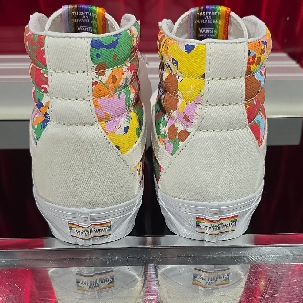Vans Sk8 Hi 2gether As Ourselves Colors Of The Rainbow Men’s 6.5 Women’s 8 New - Picture 2 of 5
